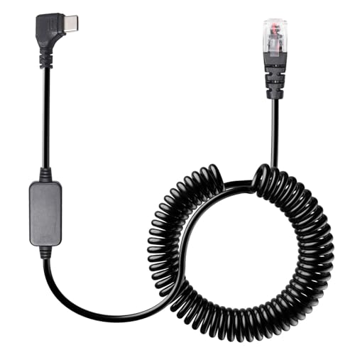 Universal Coiled USB C to RJ11 power cord for Escort Uniden Radar Detectors