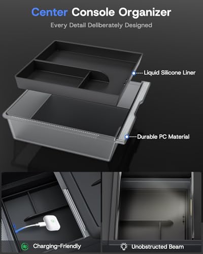 Center Console Organizer Tray for Tesla Model Y Juniper 2025 2026