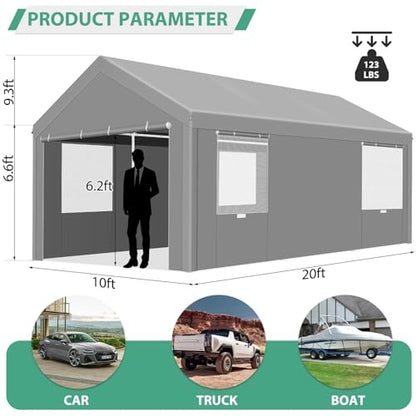 Carport 10'x20' Heavy Duty Portable Garage
