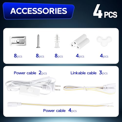 T8 LED Shop Lights 2FT (4 Count)