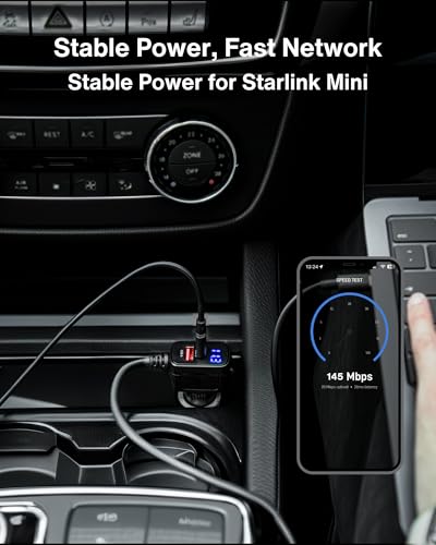 Car Charger Cable for Starlink Mini 6.5FT with Display