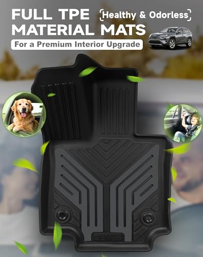 Premium Color TPE Floor Mats Custom Fit for Toyota RAV4 2019