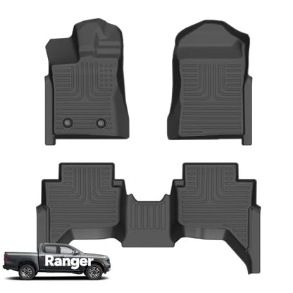 Floor Mats for Ford Ranger SuperCrew Cab 2024 (2 Count)