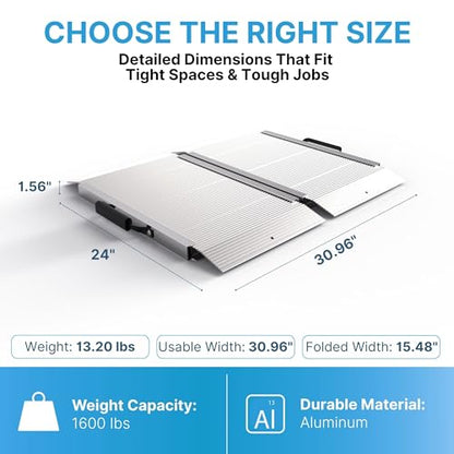 Traverse Aluminum Singlefold Edgeless Ramp