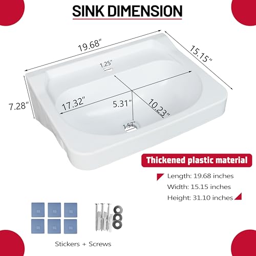 Wall Mount Bathroom Sink 19.7*15.3 No