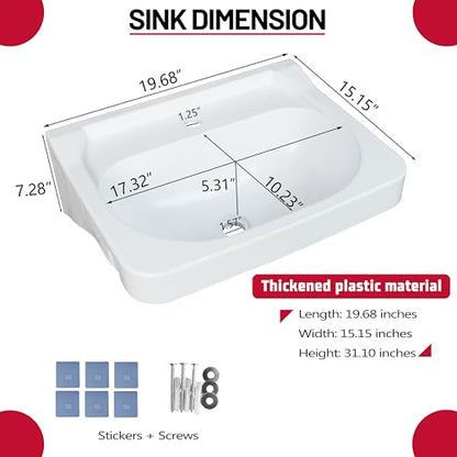 Wall Mount Bathroom Sink 19.7*15.3 No