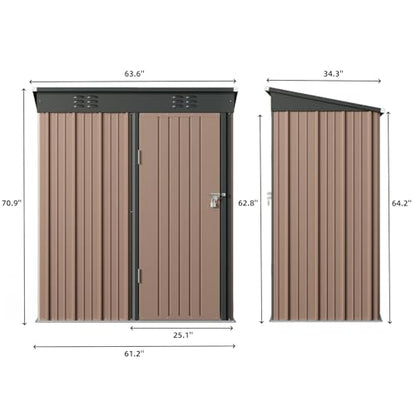 5' x 3' Outdoor Storage Shed