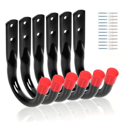Wall Mount Garage Storage Hooks (6 Count)