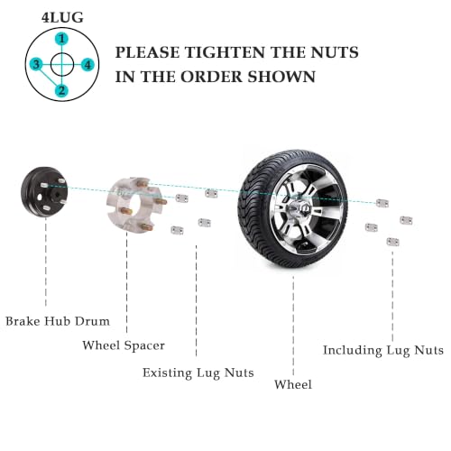 Golf Cart 2 inch Wheel Spacers for Yamaha
