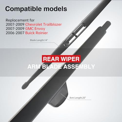 Rear Windshield Wiper Arm Blade Set