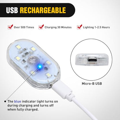 2 PCS White Color Wireless Magnetic LED Interior Lights