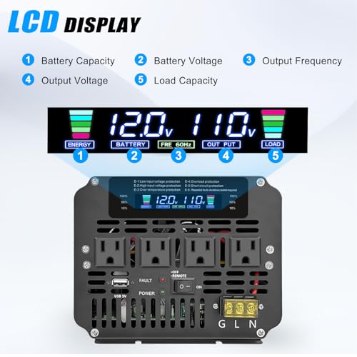 5000W Power Inverter 12V to 110V