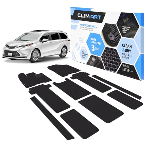 All Weather Car Floor Mats Compatible with Toyota Sienna 2021