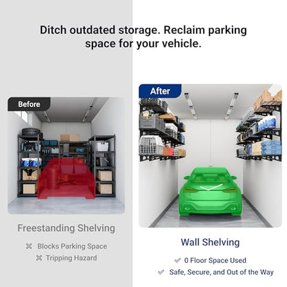 3 Tier 1x4ft Garage Storage Wall Shelving