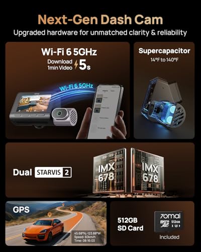 4K T800 3 Channel Dash Cam