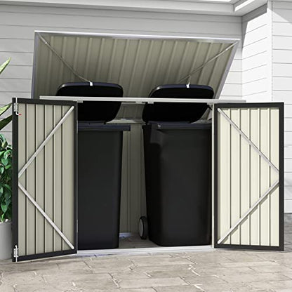 6x3 FT Horizontal Metal Shed