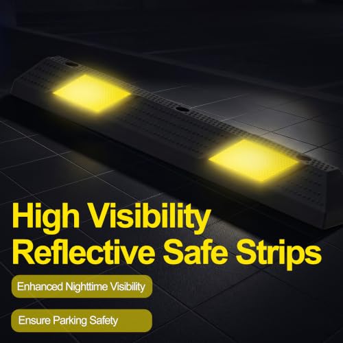 2PCS Rubber Parking Guide Tire Blocks