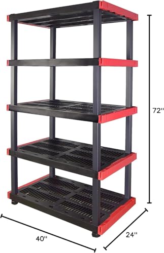 Craftsman 5 Tier Heavy Duty Plastic Storage Shelves
