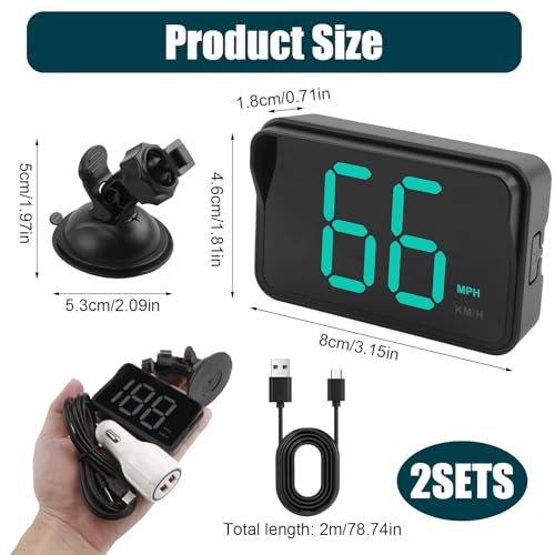 GPS Digital Speedometer for Car MPH (2 Count)