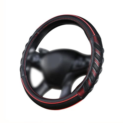 car Steering Wheel Cover Faux Leather Massage Universal fit 3D Honeycomb Hole Anti