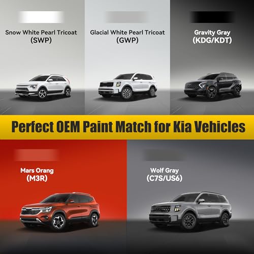 C7S/US6) Wolf Gray Touch Up Paint Compatible with Kia, Exact Match Car Paint Pen Automotive Scratch Repair Remover Kit Quick & Easy Solution for Vehicle Chips