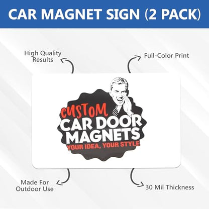 Custom Car Magnet Signs for Advertising and Promotion (2 Count)