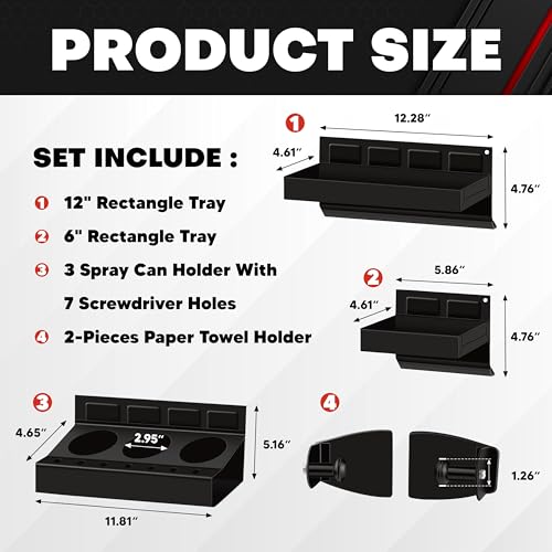 4 Piece Magnetic Toolbox Shelf