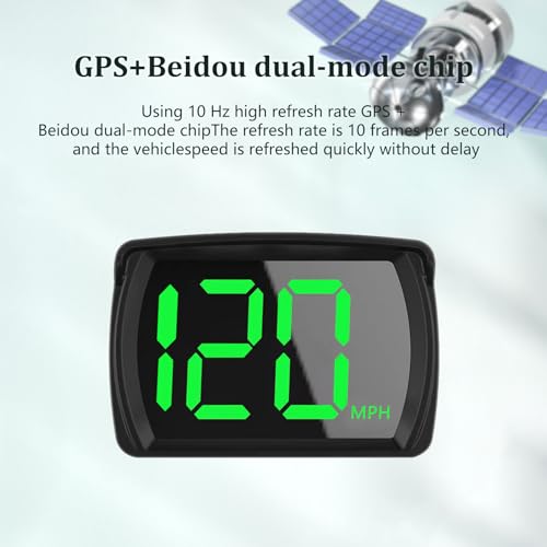 GPS Digital Speed Meter Speedometer HUD with MPH Speed Head Up Display for All Cars