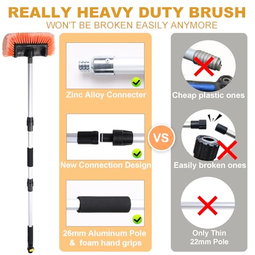 Car Wash Brush with Long Handle for Car Truck Boat RV SUV Washing