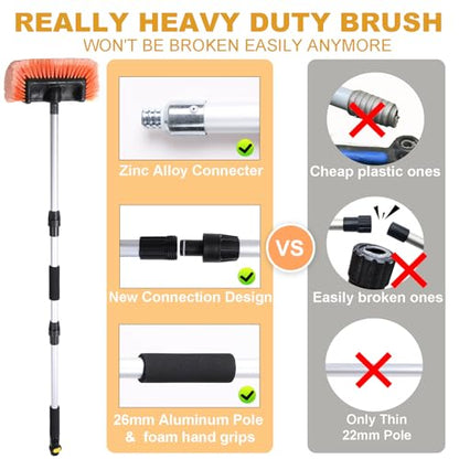 Car Wash Brush with Long Handle for Car Truck Boat RV SUV Washing