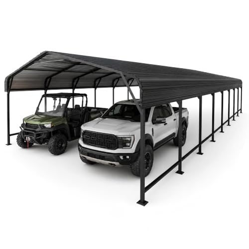 20x40 FT Heavy Duty Metal Carport with Reinforced Base