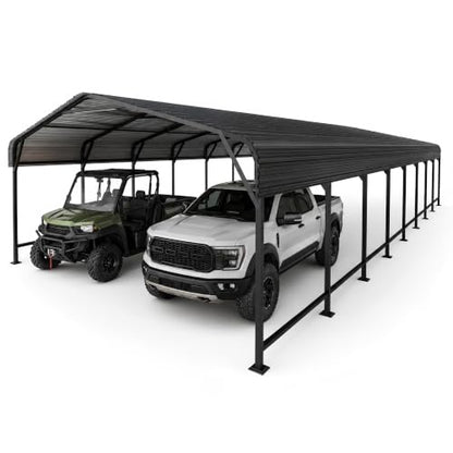 20x40 FT Heavy Duty Metal Carport with Reinforced Base