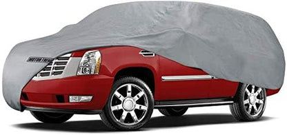 4-Layer 4-Season Auto (Waterproof Outdoor UV Protection for Heavy Duty Use Full Car Cover for Vans, Suvs, Crossovers up to 210")