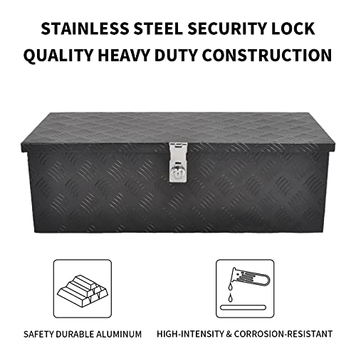 30In Aluminum Tool Box 5 Bar Tread Chest Box Flatbox for Truck Car Outdoor