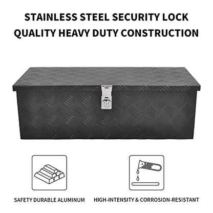 30In Aluminum Tool Box 5 Bar Tread Chest Box Flatbox for Truck Car Outdoor