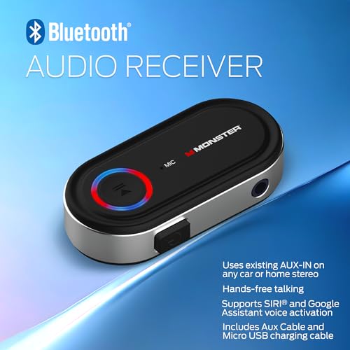 Monster Bluetooth Audio Receiver for Car & Home Stereo