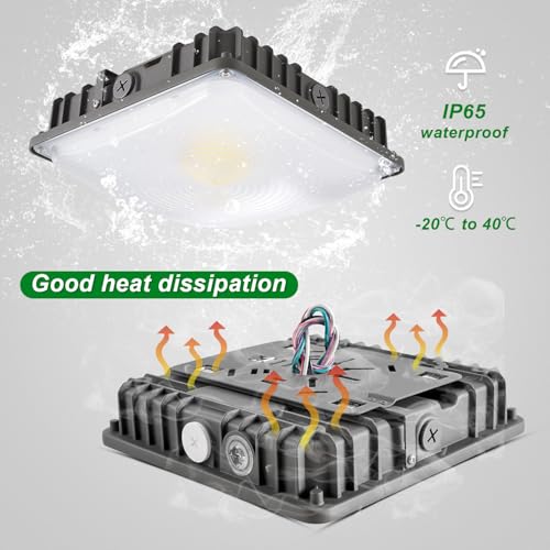 LED Canopy Garage Light 3CCT LED Gas Station Commercial Fixture Lights