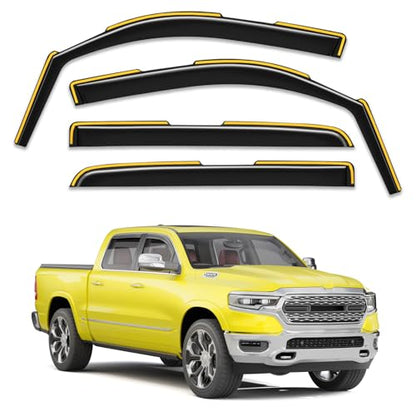 in Channel Window Rain Guard for Dodge RAM 1500 2019 (4 Count)