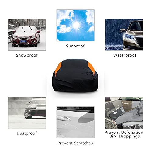 Waterproof Car Cover All Weather Snowproof UV Protection Windproof Outdoor Full car Cover