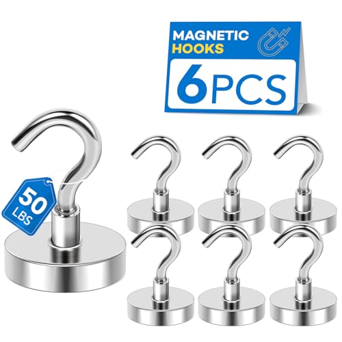 Magnetic Hooks for Cruise Cabins (6 Count)