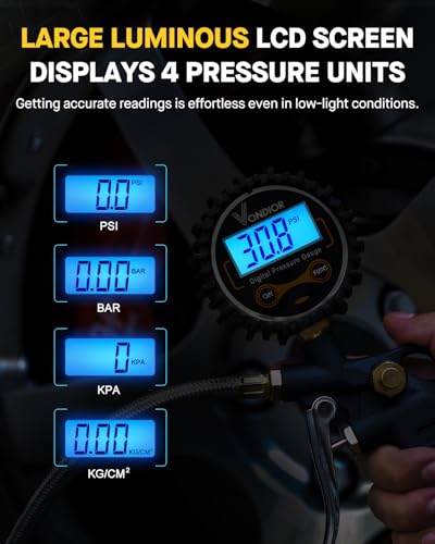 Digital Tire Pressure Gauge with Inflator
