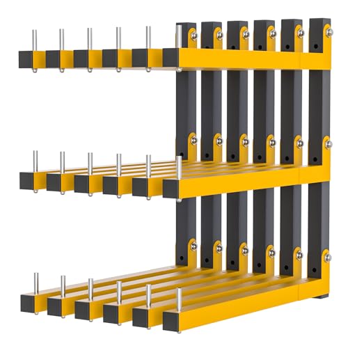 6 PACK Lumber Storage Rack Wall Mount Wood Organizer Storage Racks Heavy Duty Shelf Brackets with 9 (6 Count)