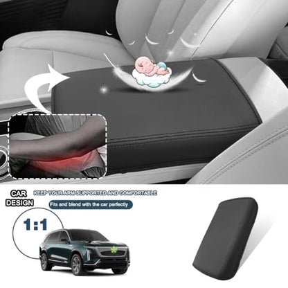 Armrest Console Cover Compatible with 2026 2027 Cadillac Vistiq Center Console Cover Armrest Pad