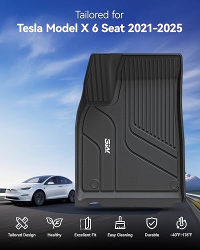 Floor Mats Fit for Tesla Model X 6 Seat 2021