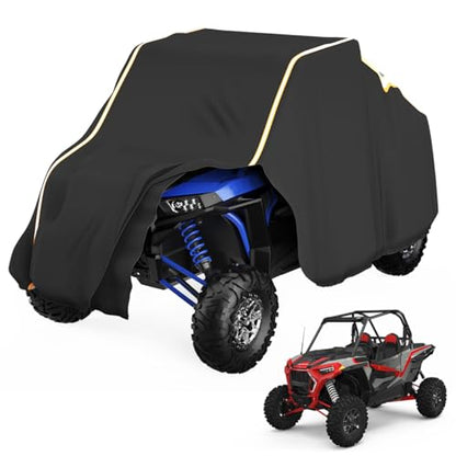 UTV Cover 2 Seater Heavy Duty Medium Size Compatible with Polaris RZR General (60.0426 Sq Ft)