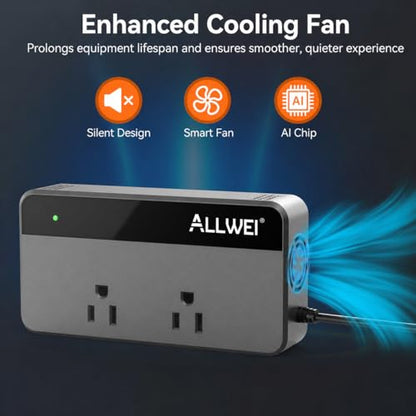 200W Car Power Inverter 12V DC to 110V AC with USB C
