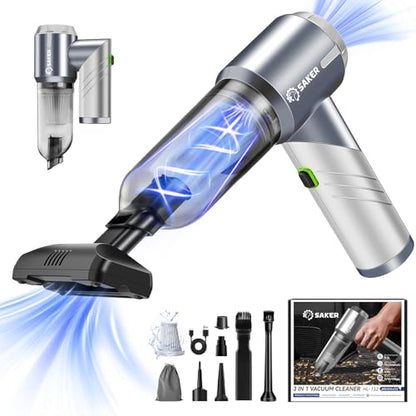 Handheld Car Vacuum Portable Cordless17000Pa HL132 Silver