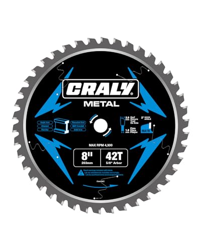 8 Inch 42 Teeth Steel and Ferrous Metal Cutting Circular Saw Blade