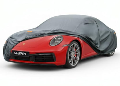 16 Layers Car Cover Waterproof All Weather for Coupe Heavy Duty