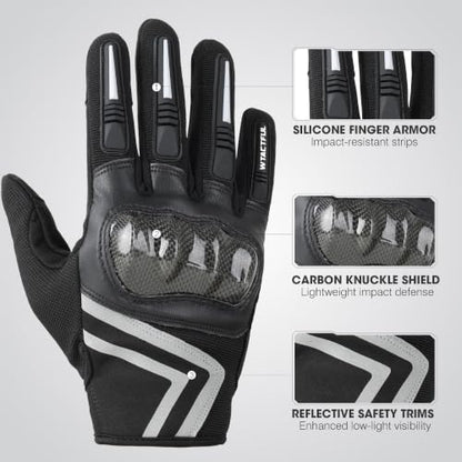 Lightweight Motorcycle Gloves for Men Touchscreen Summer